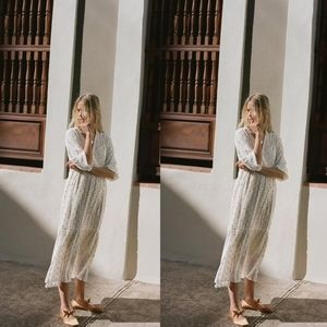 Anthropologie White Maxi Dress